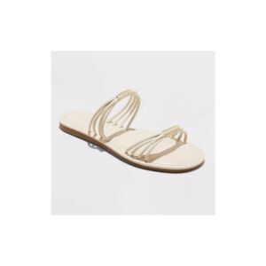 Universal Thread Aura Two Band Slide Sandals Cream